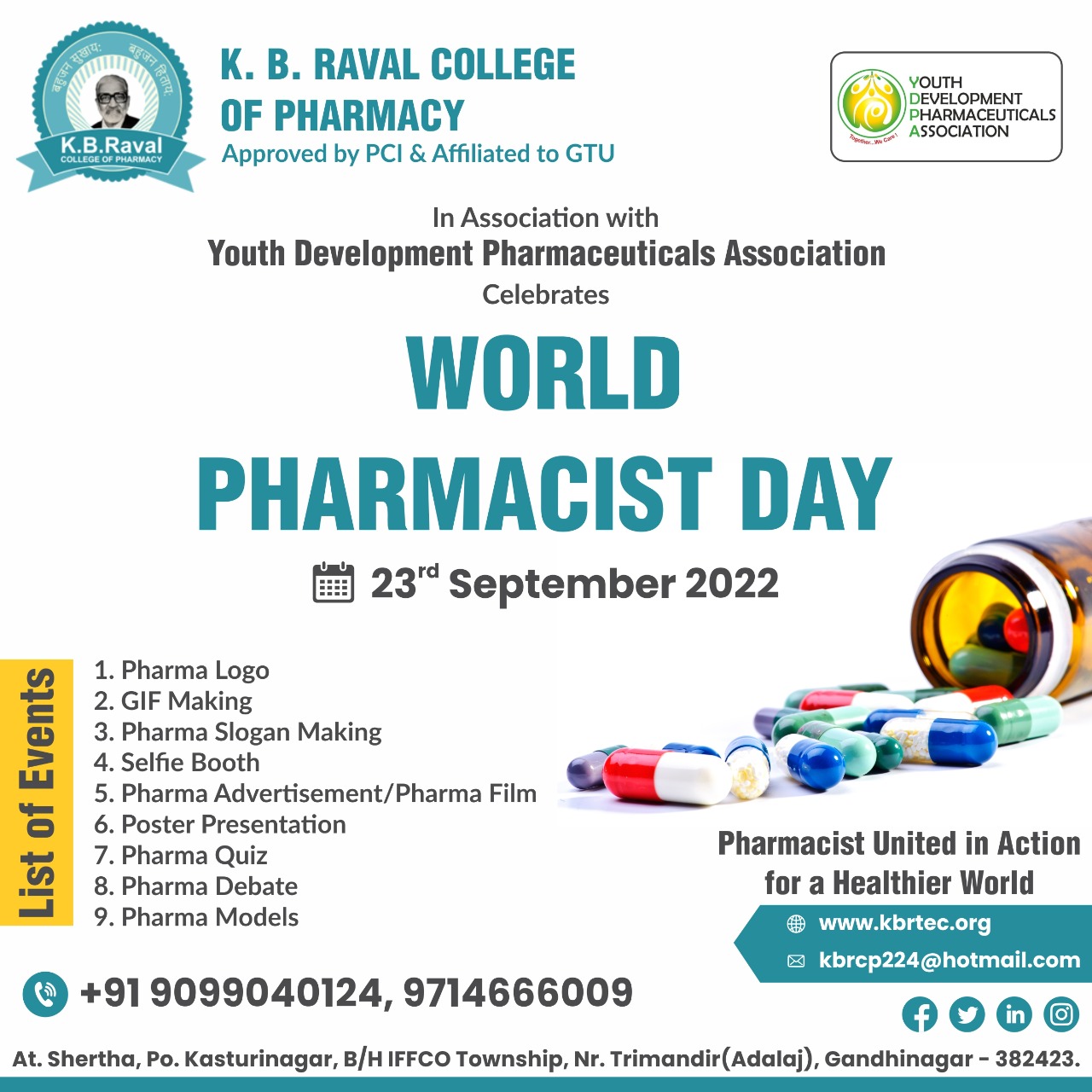K.B.RAVAL COLLEGE OF PHARMACY PHARMACIST DAY